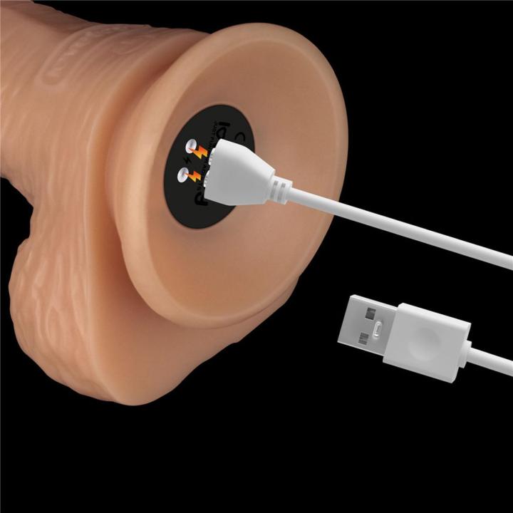 Realistyczne dildo wibrujące 21,6 cm z przyssawką | Wodoodporne