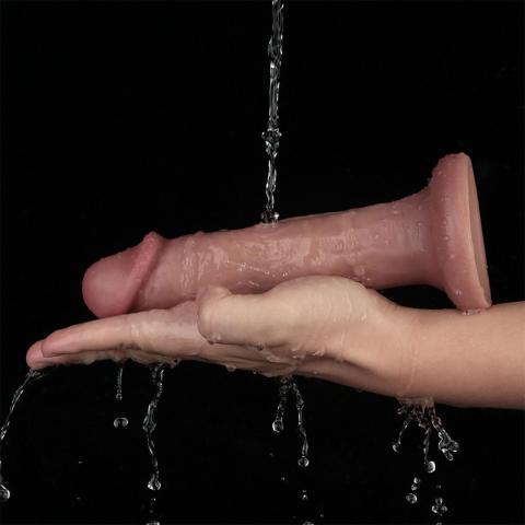 Realistyczne dildo wibrujące 20,3 cm z przyssawką | 10 trybów