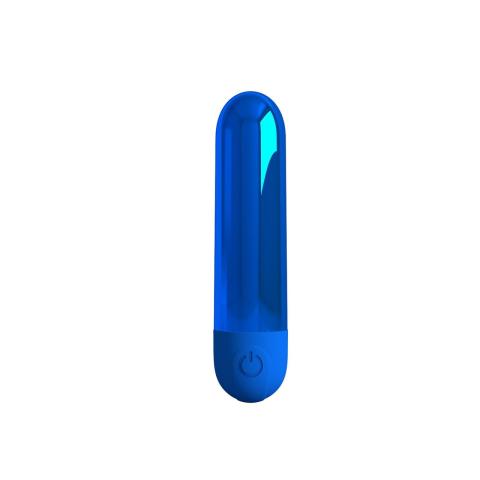 Mini wibrator bullet ładowany usb niebieski | 10 trybów