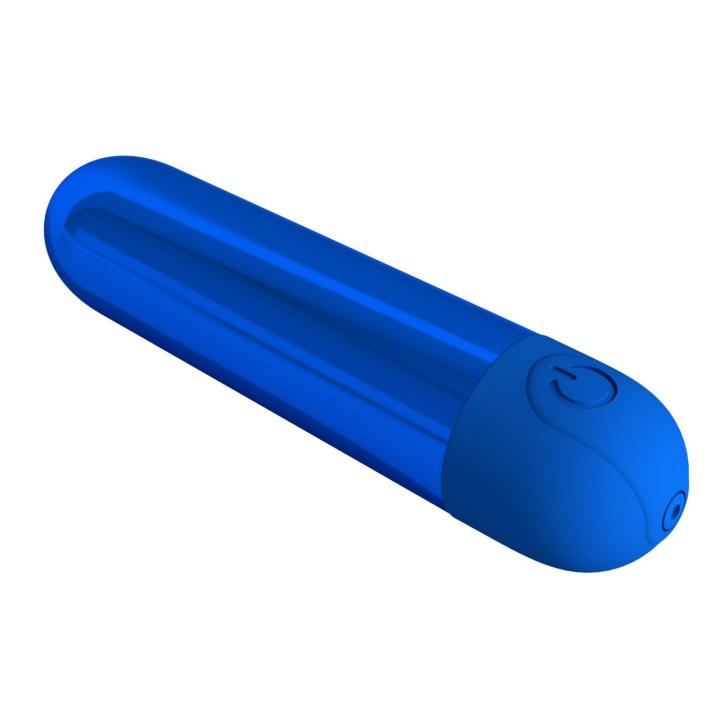 Mini wibrator bullet ładowany usb niebieski | 10 trybów