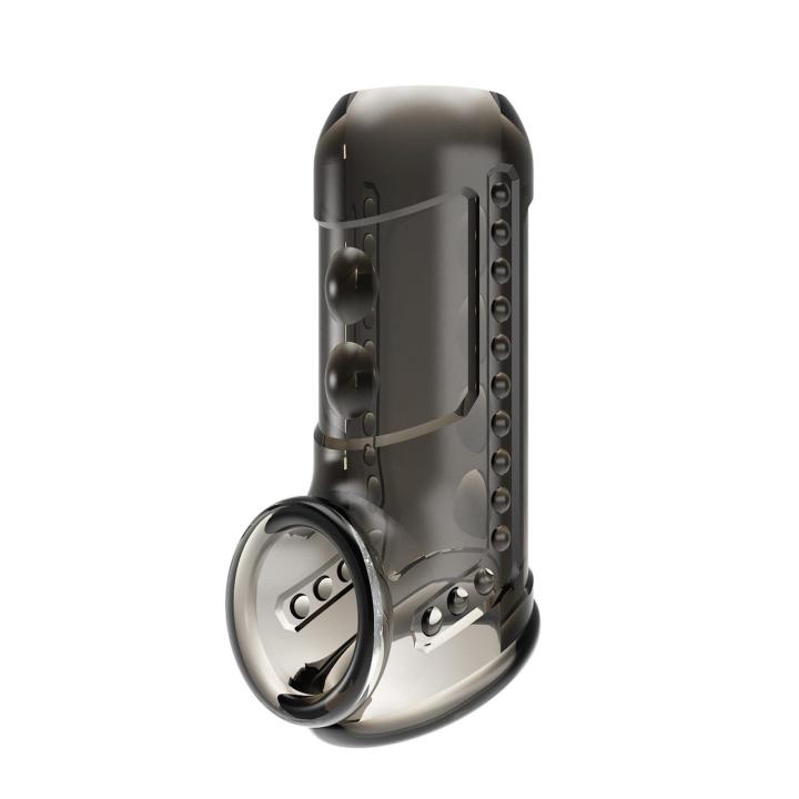 Przelotowa nakładka na penisa TPE z teksturą | Wodoodporna | Loris.pl