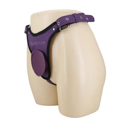Fioletowe majtki harness strap-on z O-ring | Uniwersalne mocowanie