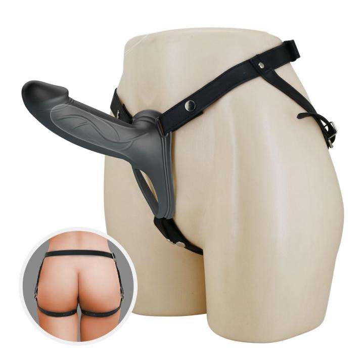 Uprząż strap-on z pustym w środku dildo | Regulowana, wodoodporna