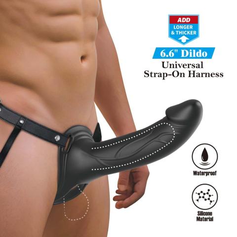 Uprząż strap-on z pustym w środku dildo | Regulowana, wodoodporna