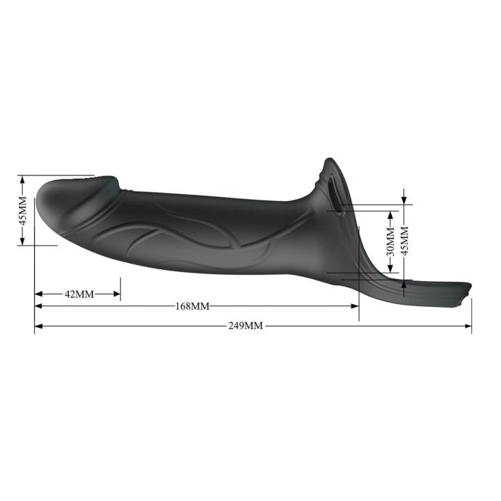 Uprząż strap-on z pustym w środku dildo | Regulowana, wodoodporna
