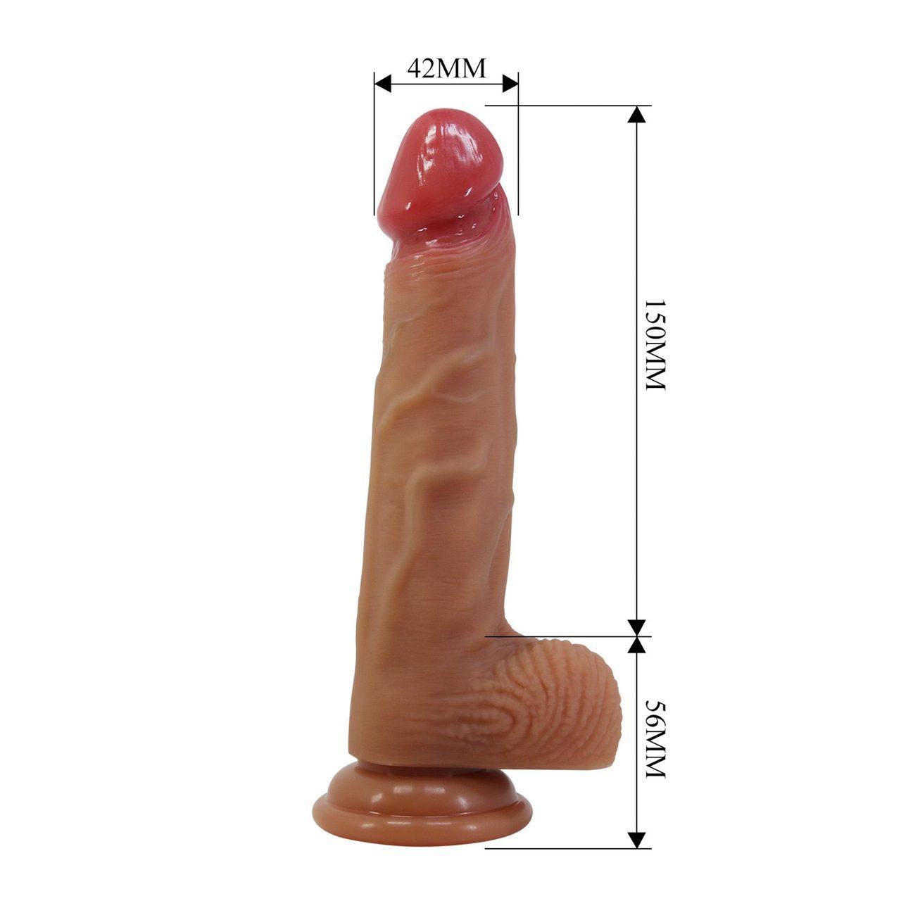Strap-on z uprzężą i silikonowym dildo 16,0 cm | Bez wibracji | Loris.pl