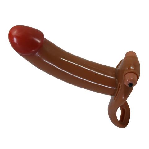 Wibrujący strap-on z pustym dildo 17 cm i 10 trybami