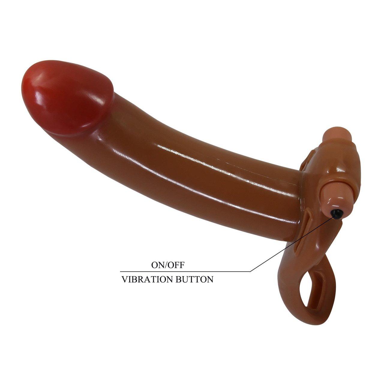 Wibrujący strap-on z pustym dildo 17 cm i 10 trybami | Loris.pl