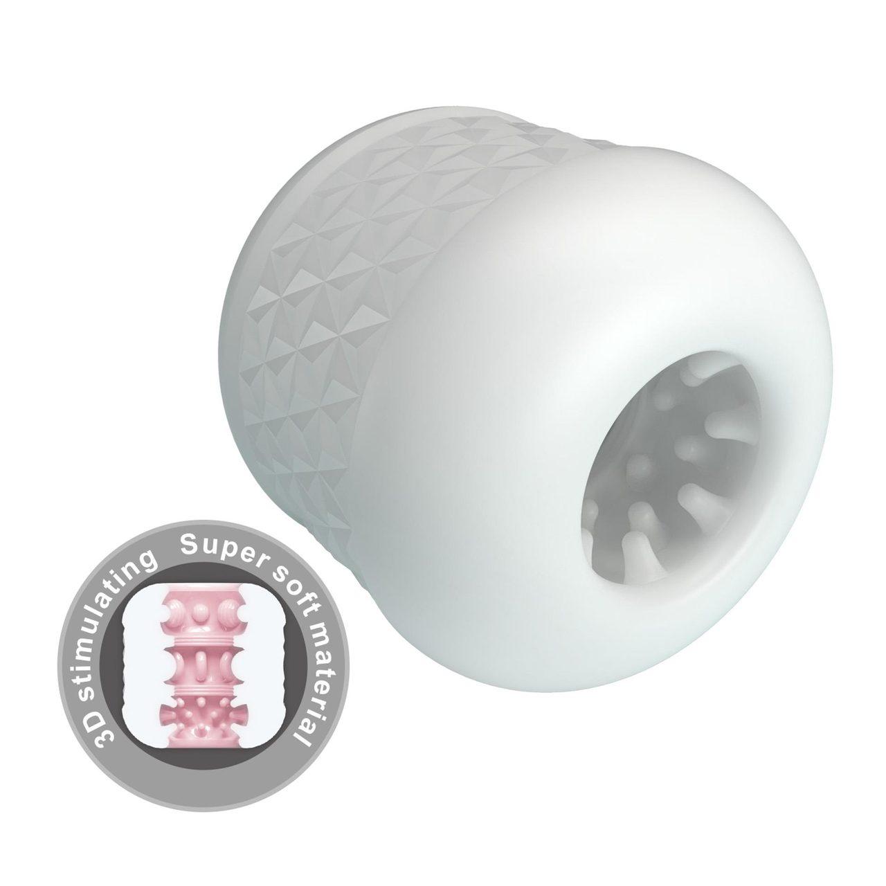 Dwustronny masturbator z wypustkami – wodoodporny i miękki | Loris.pl
