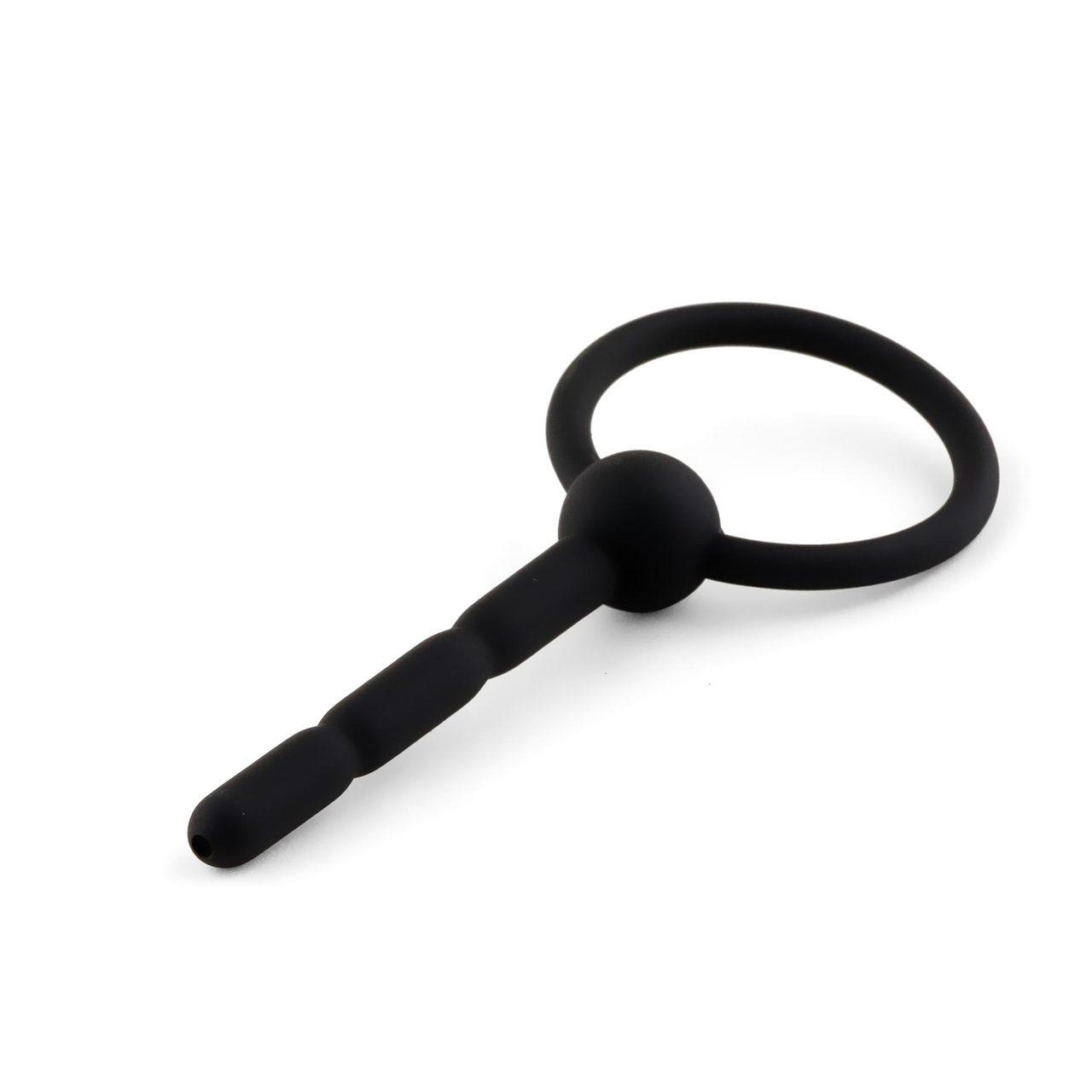 Silikonowy penis plug z kanałem 10,5 cm – cienki 0,8 cm | Loris.pl