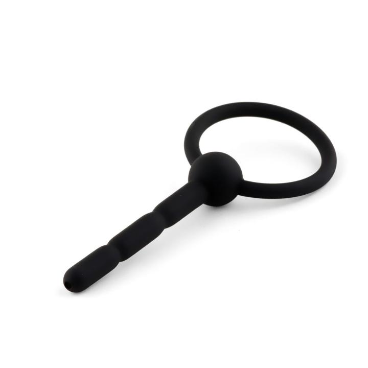 Silikonowy penis plug z kanałem 10,5 cm – cienki 0,8 cm | Loris.pl