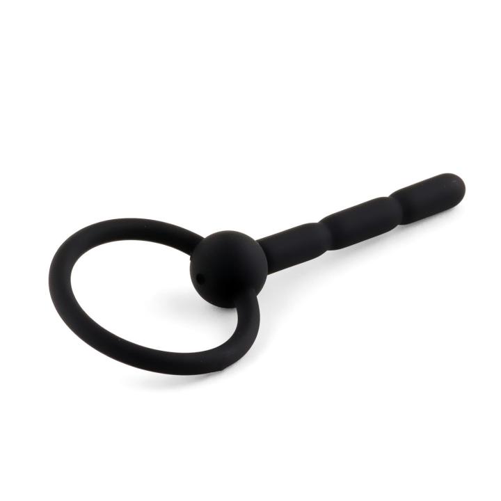 Silikonowy penis plug z kanałem 10,5 cm – cienki 0,8 cm | Loris.pl