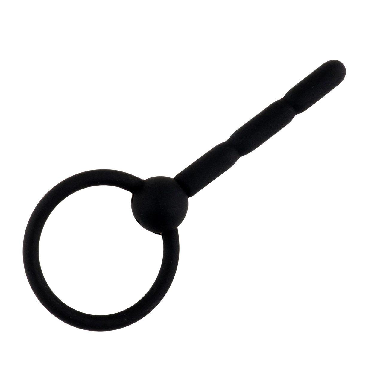 Silikonowy penis plug z kanałem 10,5 cm – cienki 0,8 cm | Loris.pl