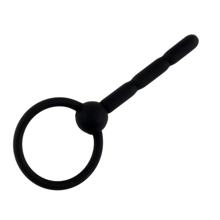 Silikonowy penis plug z kanałem 10,5 cm – cienki 0,8 cm