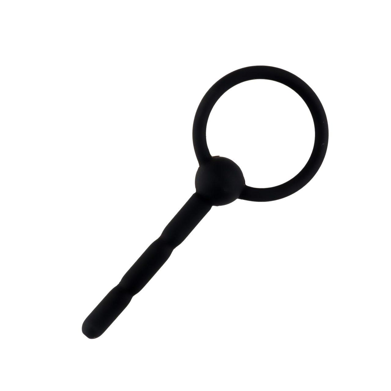 Silikonowy penis plug z kanałem 10,5 cm – cienki 0,8 cm | Loris.pl