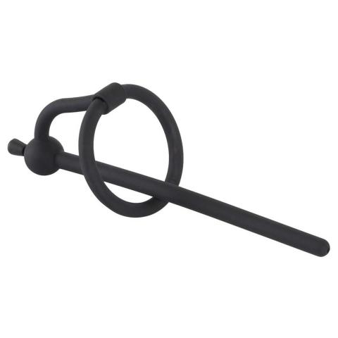 Plug do penisa z kanałem i pierścieniem na żołądź 12,7 cm