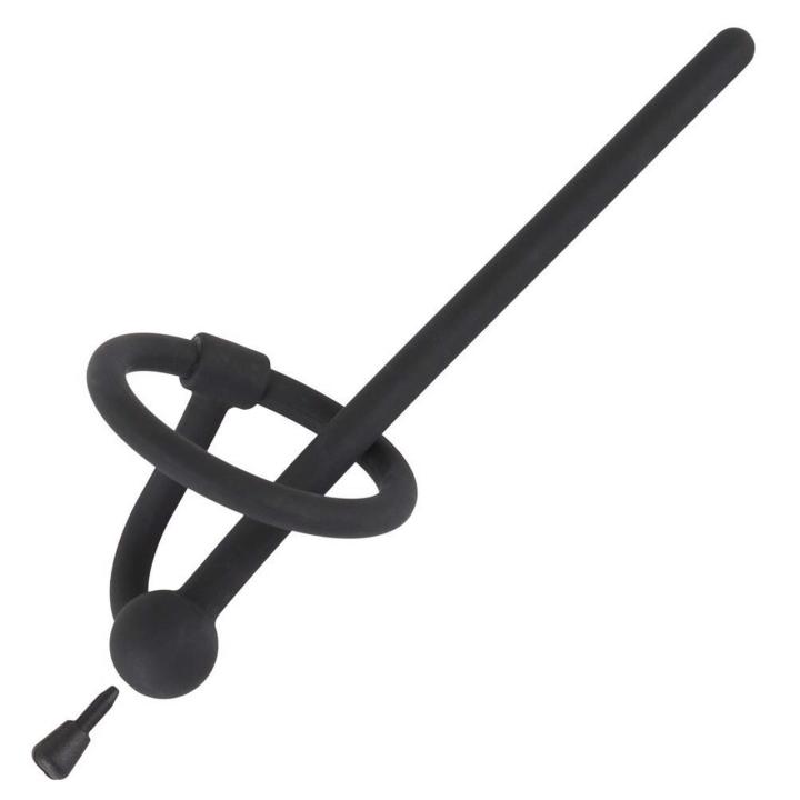 Plug do penisa z kanałem i pierścieniem na żołądź 12,7 cm