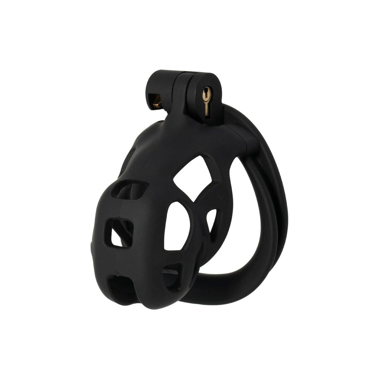 Pas cnoty męski czarny z zamkiem i 4 pierścieniami | Loris.pl