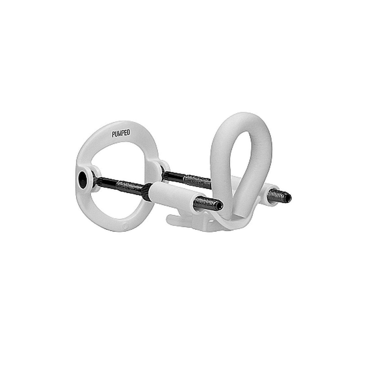 Biały extender do penisa z regulacją naciągu | Loris.pl