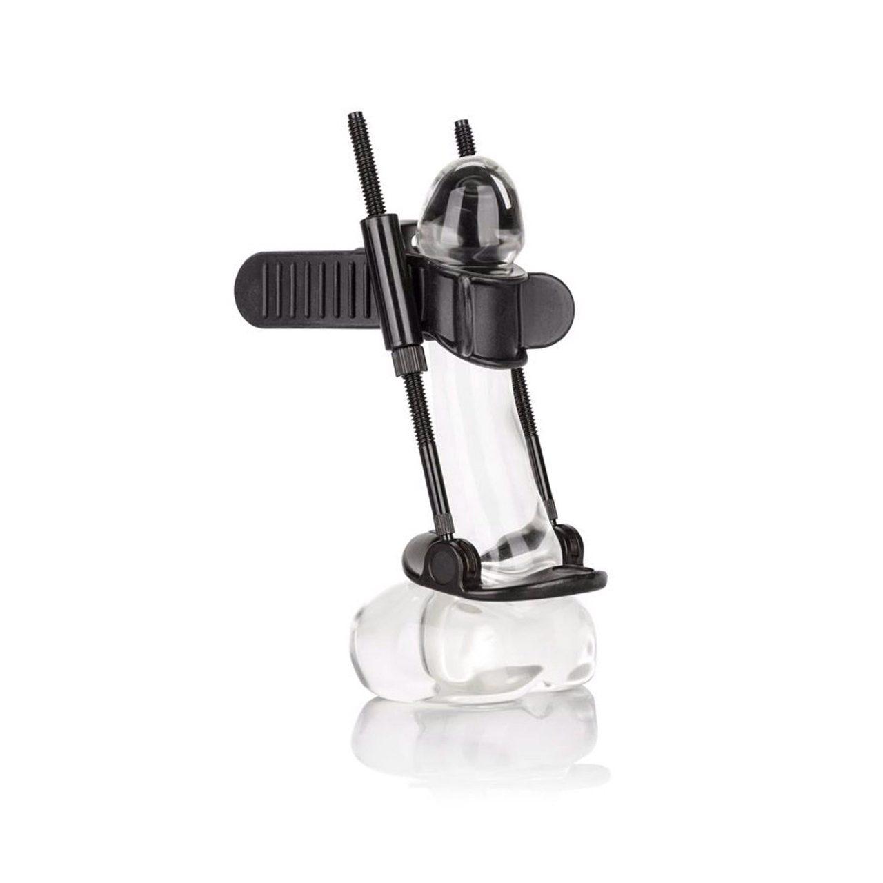 Czarny extender na penisa do BDSM i urozmaicenia zbliżeń | Loris.pl