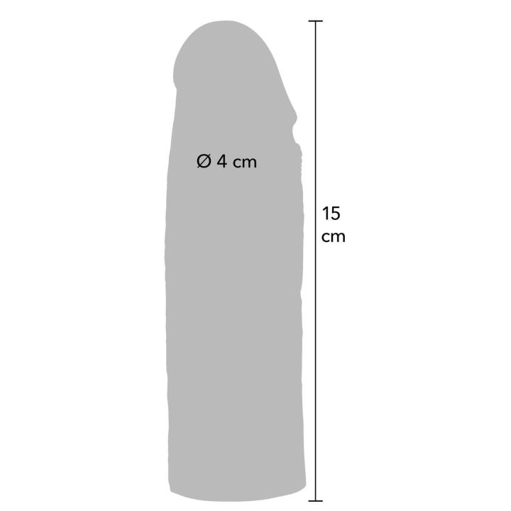Nakładka na penisa silikonowa 15 cm – realistyczna, przedłużająca
