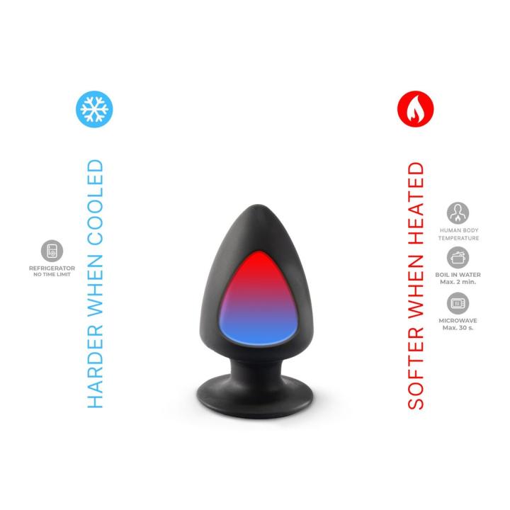 Plug analny czarny - miękki silikon, wodoodporny IPX8 | Loris.pl