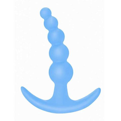 Niebieski plug analny silikon medyczny 10 cm – wodoodporny