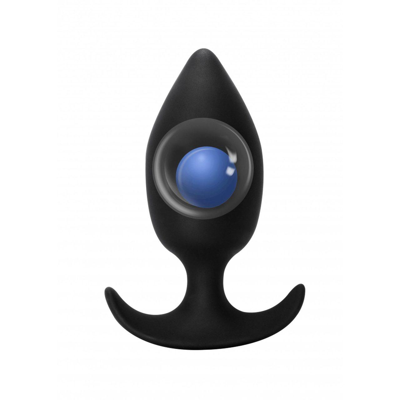 Plug analny z kulką, czarny 10,5 cm – silikonowy stymulator unisex