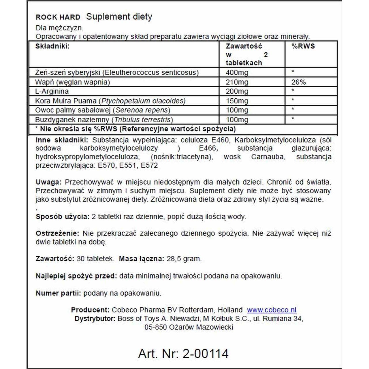 Kapsułki na pobudzenie dla mężczyzn 30 szt. | Wsparcie libido i erekcji