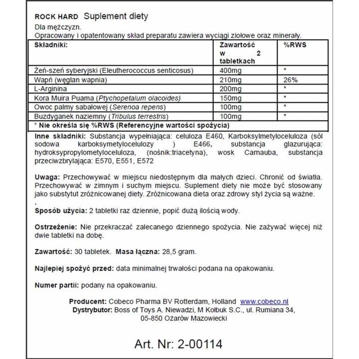 Kapsułki na pobudzenie dla mężczyzn 30 szt. | Wsparcie libido i erekcji