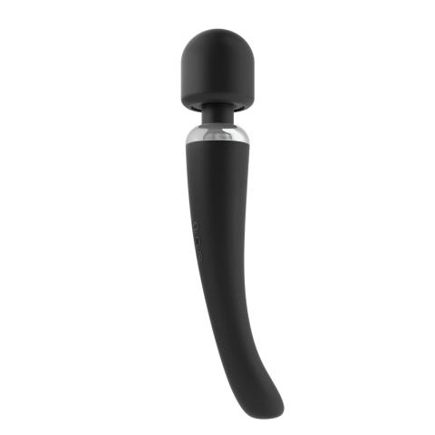 Czarna różdżka wibrująca do masażu 29 cm | 20 programów | USB