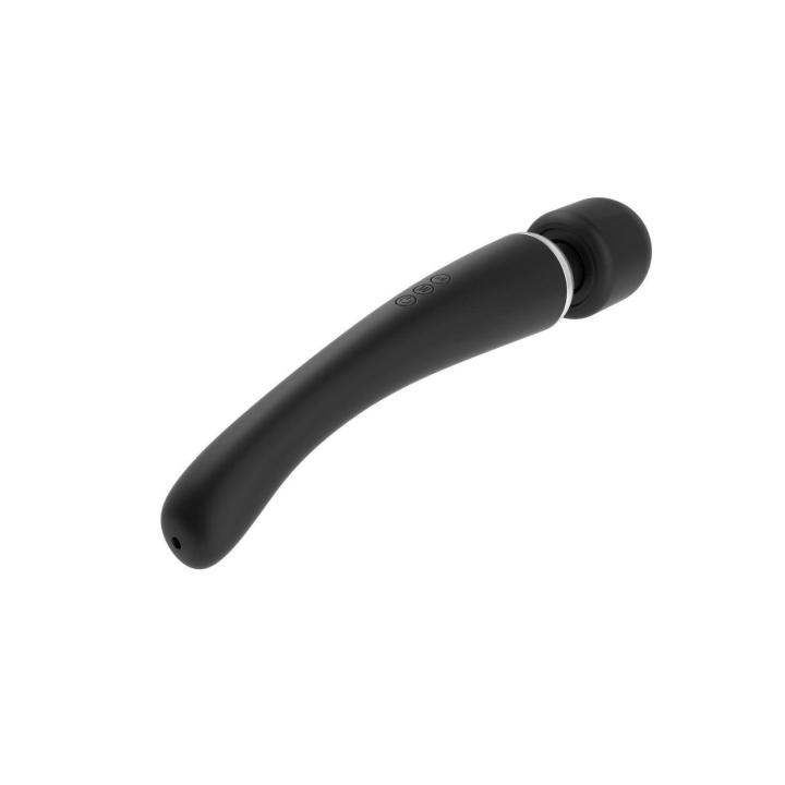 Czarna różdżka wibrująca do masażu 29 cm | 20 programów | USB