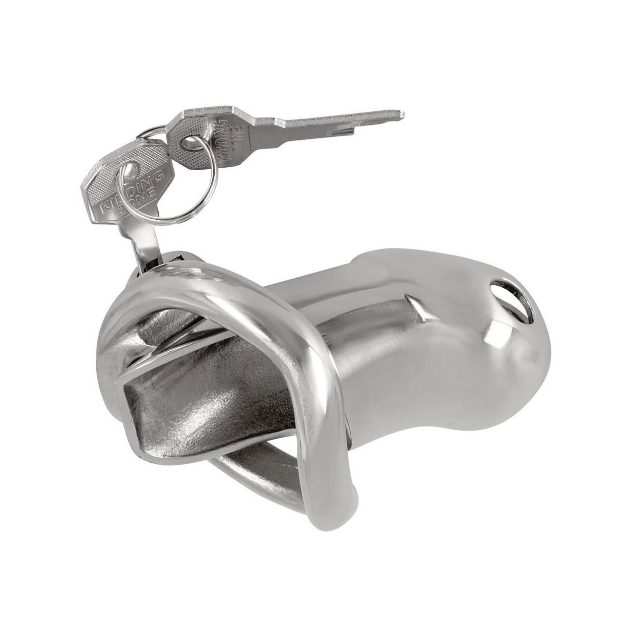 Stalowa klatka na penisa z zamkiem i wentylacją | Loris.pl