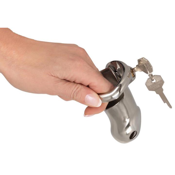 Stalowa klatka na penisa z zamkiem i wentylacją | Loris.pl