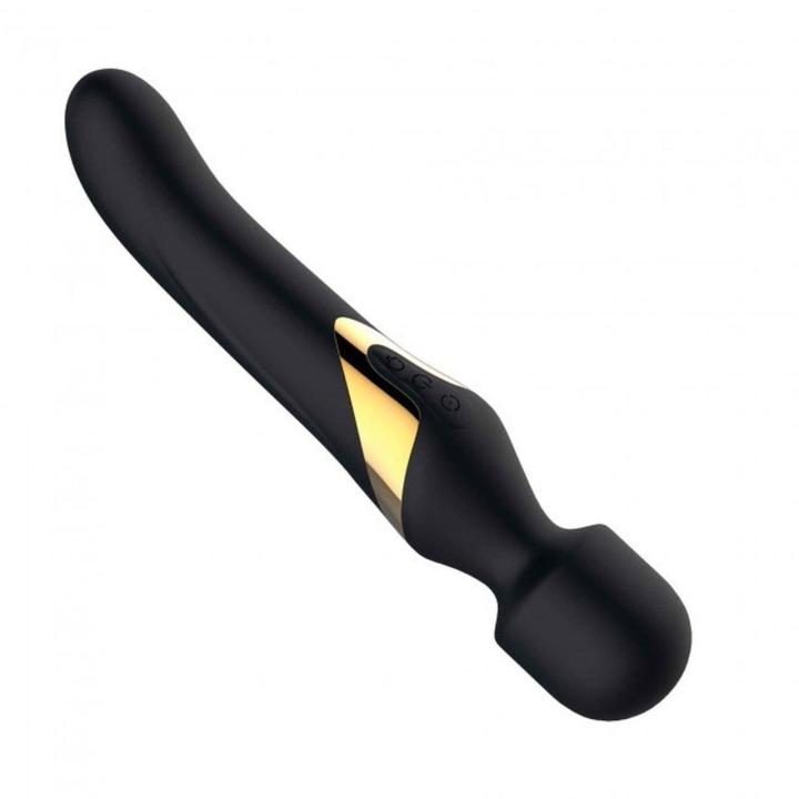 Dwustronny wibrator rotacyjny z masażerem 23,5 cm | Wodoodporny