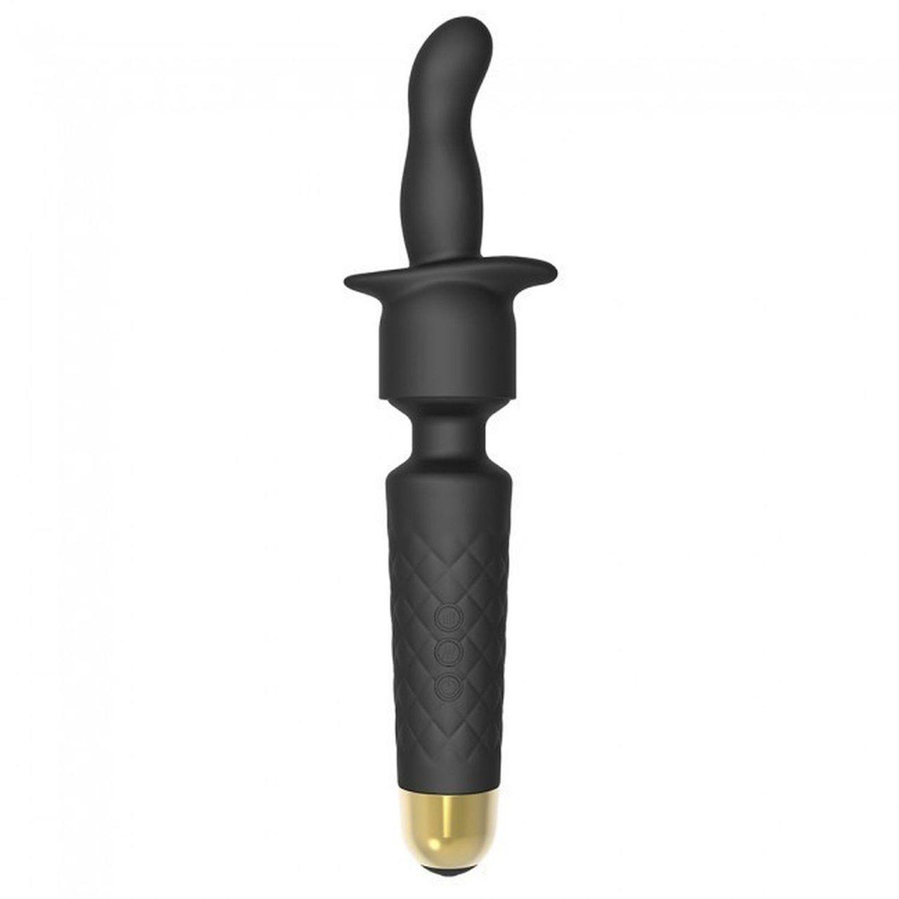 Zestaw masażera typu różdżka z 2 końcówkami | Punkt G, łechtaczka i analnie