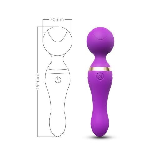 Fioletowy masażer wibracyjny USB 9 trybów | Wodoodporny i cichy