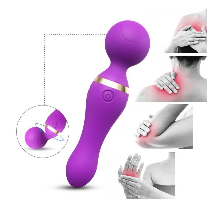 Fioletowy masażer wibracyjny USB 9 trybów | Wodoodporny i cichy