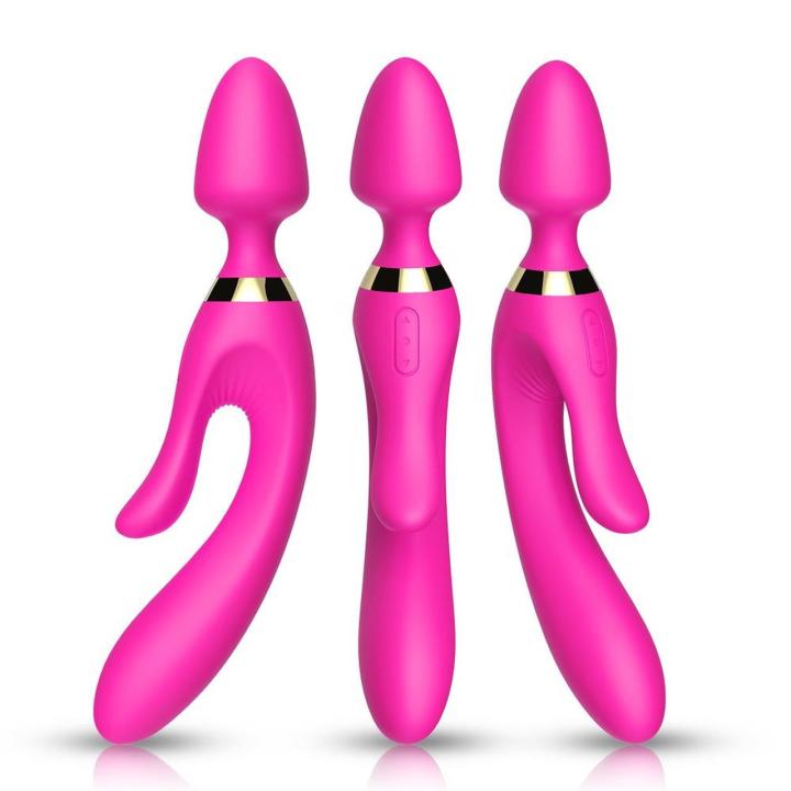 Różowy masażer wand dla par – 9 trybów, wodoodporny, USB
