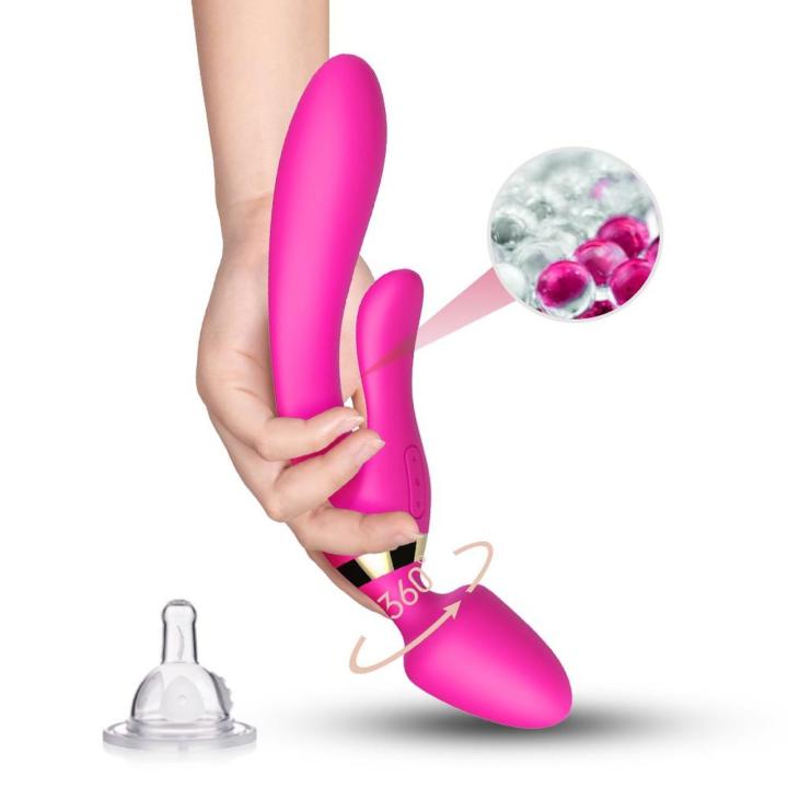 Różowy masażer wand dla par – 9 trybów, wodoodporny, USB