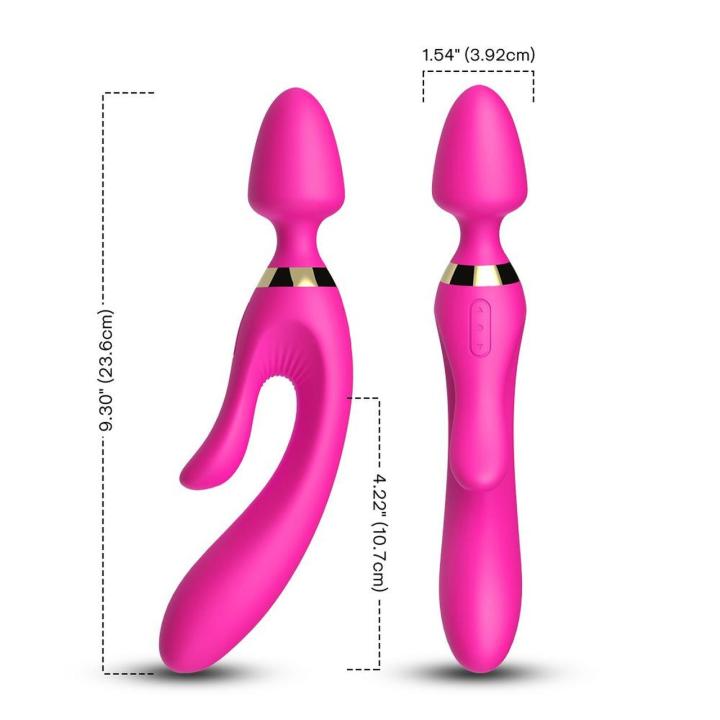 Różowy masażer wand dla par – 9 trybów, wodoodporny, USB