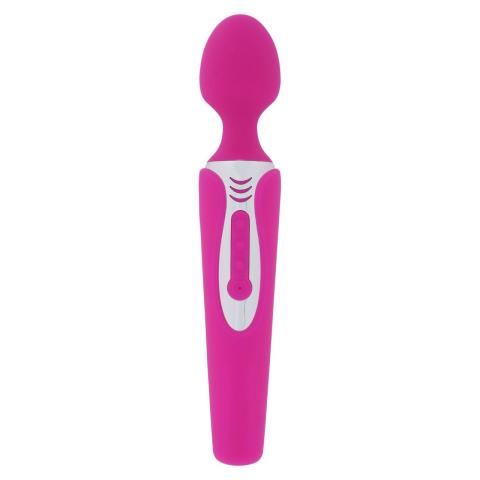 Różowy masażer silikonowy 21 cm, 7 trybów, wodoodporny