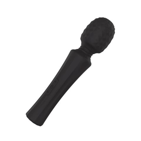 Masażer różdżka wand czarny | 8 trybów, 5 poziomów, ładowanie USB