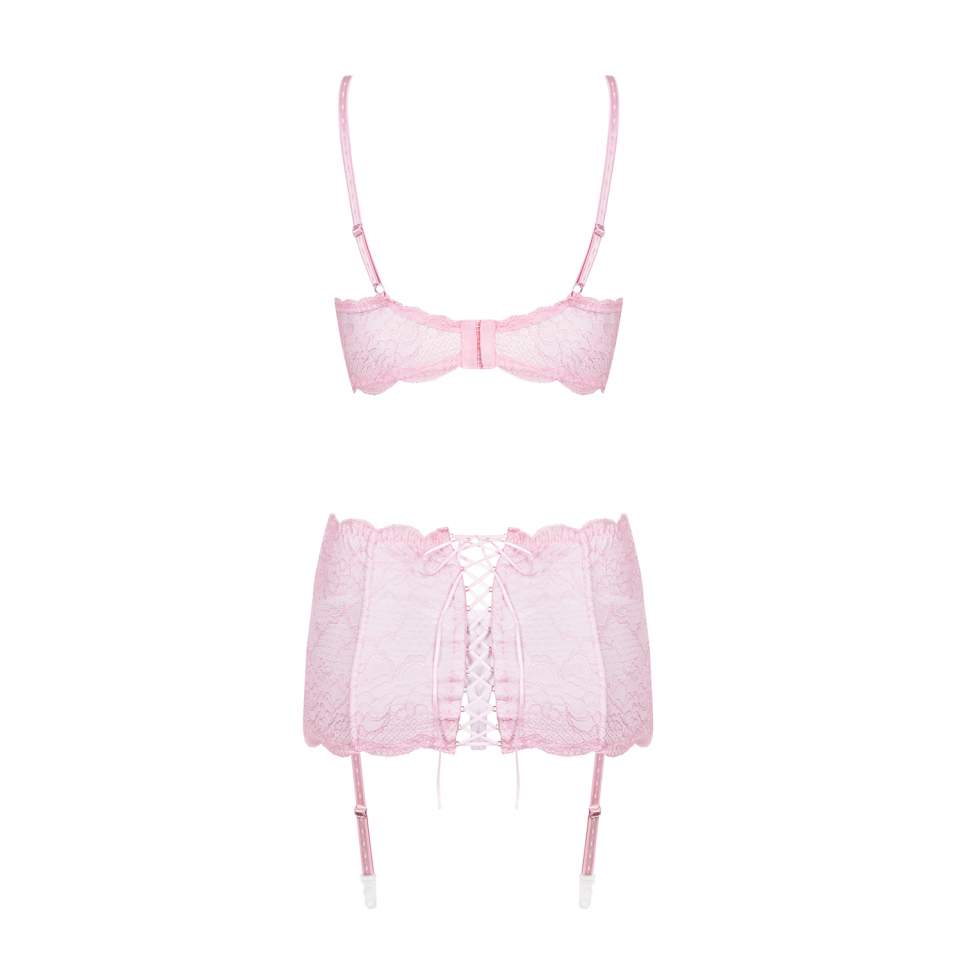 Kobiecy różowy trzyczęściowy komplet Obsessive Girlly