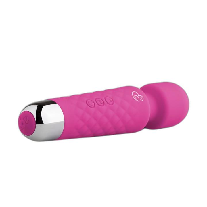 Różowy mini masażer wand do łechtaczki USB wodoodporny 18 trybów
