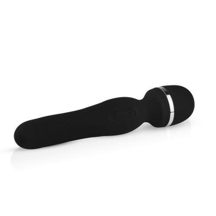 Czarny masażer różdżkowy do łechtaczki 10 trybów | Wodoodporny USB