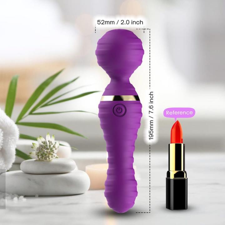 Fioletowy masażer wand 9 trybów | Wodoodporny, ładowany USB