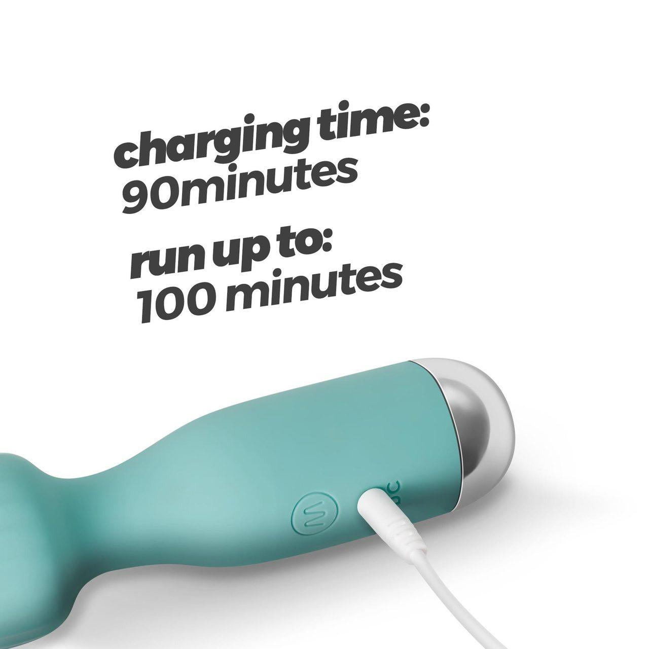 Miętowy mini wand 15 cm - 10 trybów, wodoodporny, USB | Loris.pl