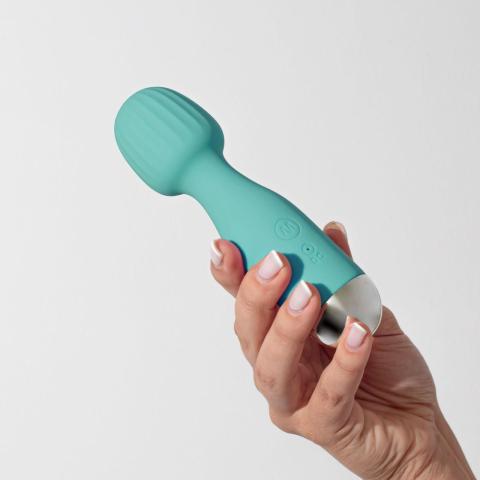 Miętowy mini wand 15 cm - 10 trybów, wodoodporny, USB