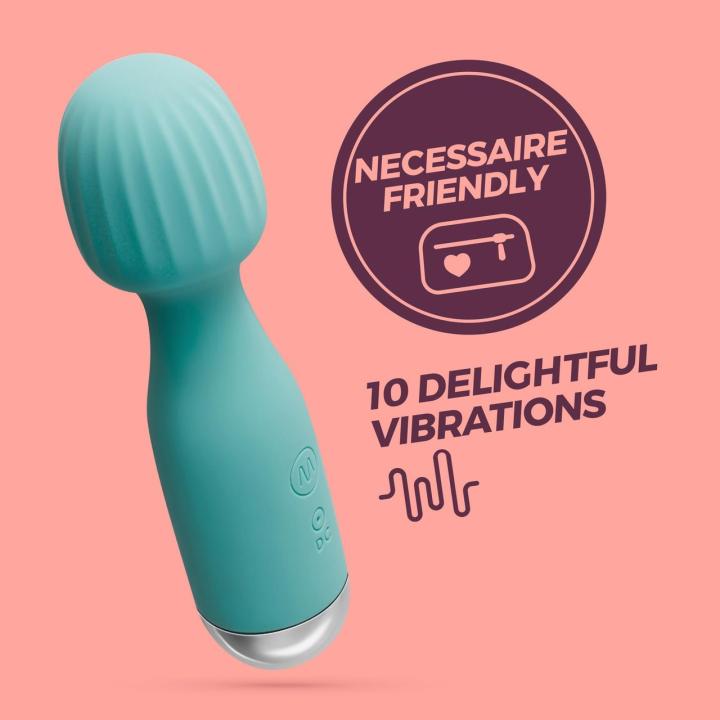 Miętowy mini wand 15 cm - 10 trybów, wodoodporny, USB